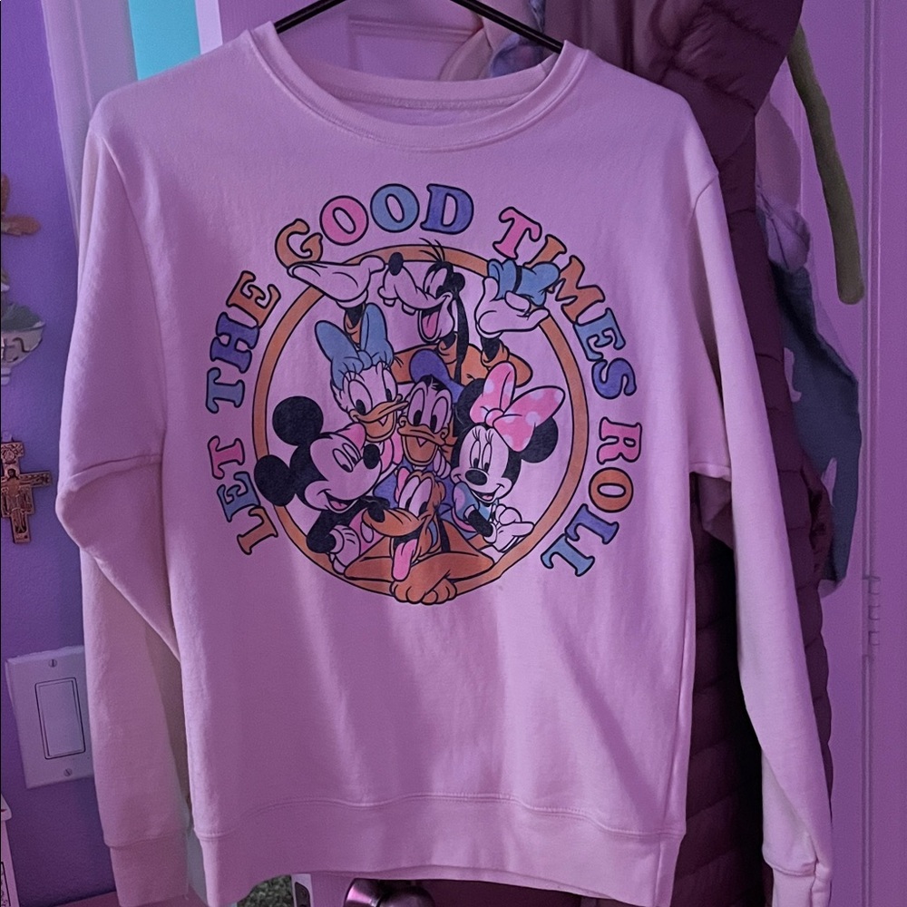 Disney Cream Kids Sweater with Colorful Characters